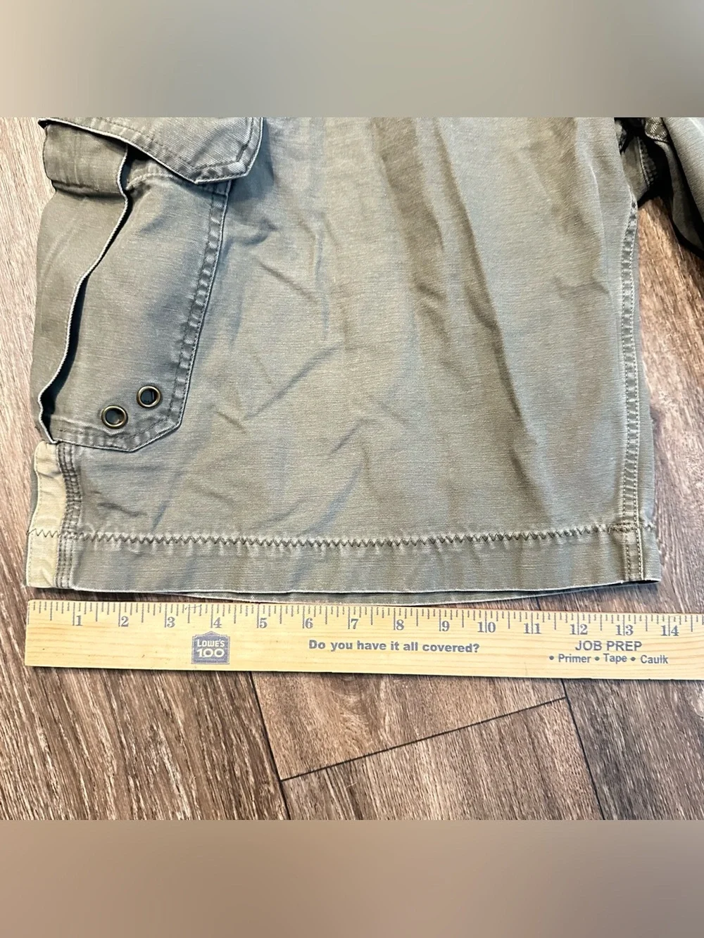 Men’s Arizona green cargo utility baggy shorts Sz 38 skater grunge 2000s Y2K